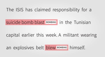 Identification of word denoting the main incident