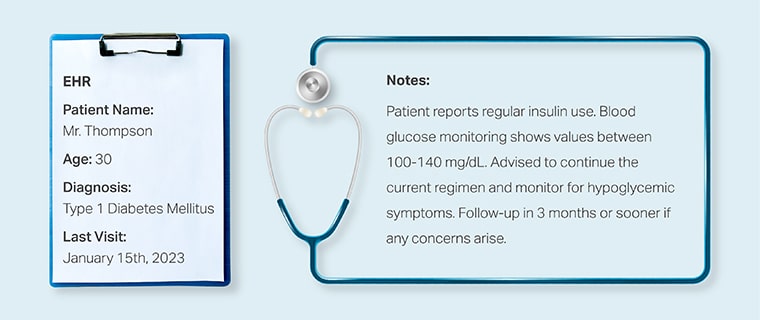 Synthetic data ehr note creation